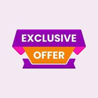 Exclusive offer label badge vector