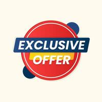 Exclusive offer label badge vector