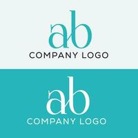 diseño de logotipo de letra inicial ab vector