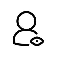 ver icono en de moda contorno estilo aislado en blanco antecedentes. ver silueta símbolo para tu sitio web diseño, logo, aplicación, ui vector ilustración, eps10.