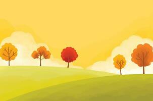 Autumn illustration background design. Autumn vector design