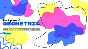 modelo geométrico resumen antecedentes aterrizaje página diseño. vibrante color vector ilustración obra de arte riso efecto