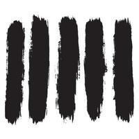 Decorative black brush stroke element design vector