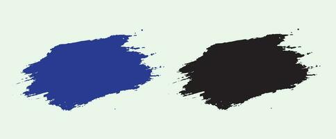 Grunge paint brush stroke collection vector