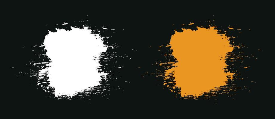 Paint splatter brush stroke vector set