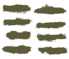 Handmade grunge texture stripe brush set vector