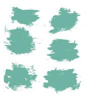 Set of different grunge brush stroke background vector