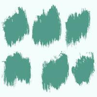 Vector large set of turquoise grunge brush stroke