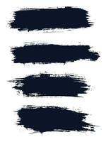 Paint grunge black brush stroke design vector