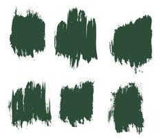 Grunge paint brush stroke illustration set vector