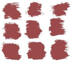 Paint brush stroke banner template set vector