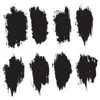 Decorative black paintbrush shape vector