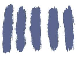 Hand painted vector purple color grunge brush ink set