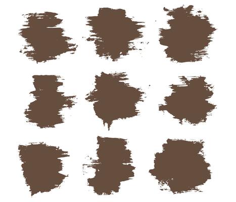 Splash texture brush stroke background set