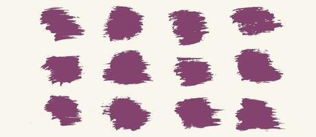 Set of vector texture brush stroke