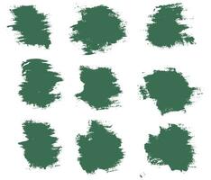 Grungy set of ink paint vector brush background