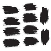 Black ink brush stroke design vector