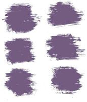 Various vector purple color brush stroke collection