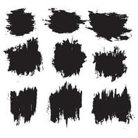 Distressed black brush stroke vector background