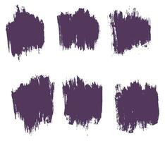 Vector texture paint ink brush stroke set