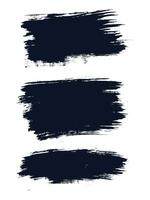 Brush stroke black ink paint design vector