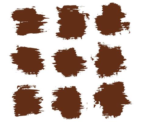 Grunge effect ink brush stroke collection