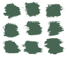 Grunge paint green color brush stroke background vector