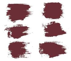 Grungy brush stroke set vector