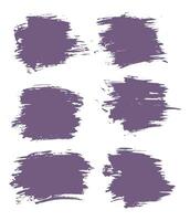 Abstract purple color grunge paint stripe banner set vector