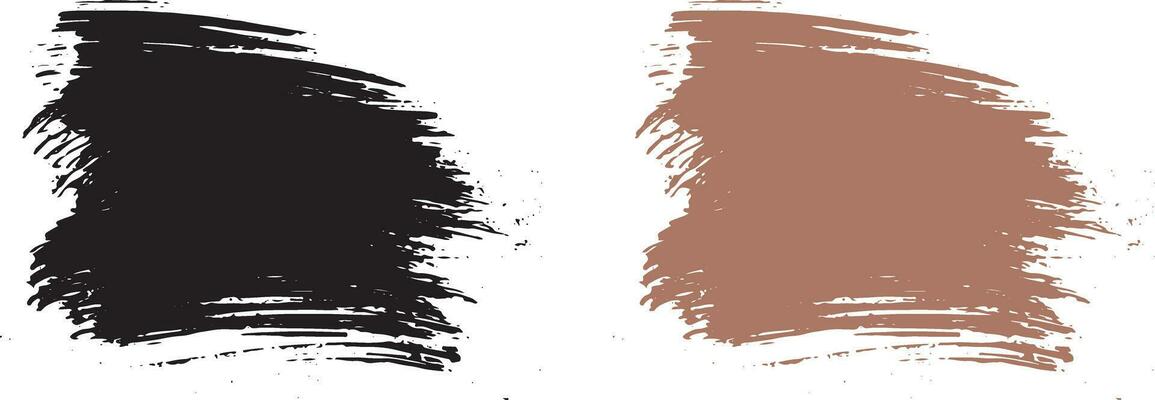 Set of grunge paint ink brush stroke