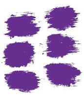 Set of grunge paint ink brush stroke vector