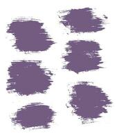 Hand drawn isolated purple color brush stroke frame vector