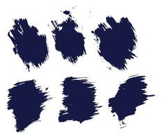 Vector set of black spot grunge brush stroke illustration