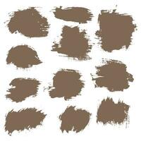 Set of texture brush stroke background vector