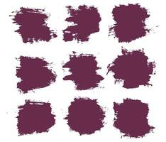 Hand paint collection of abstract vector brush stroke