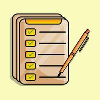 Contract papers. Document icon. vector illustration