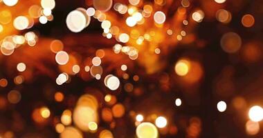 Abstract motion background with glittering gold bokeh. video