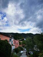 Photo of a charming street in a picturesque small town