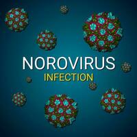 Norovirus abstract virus infection illustration vector