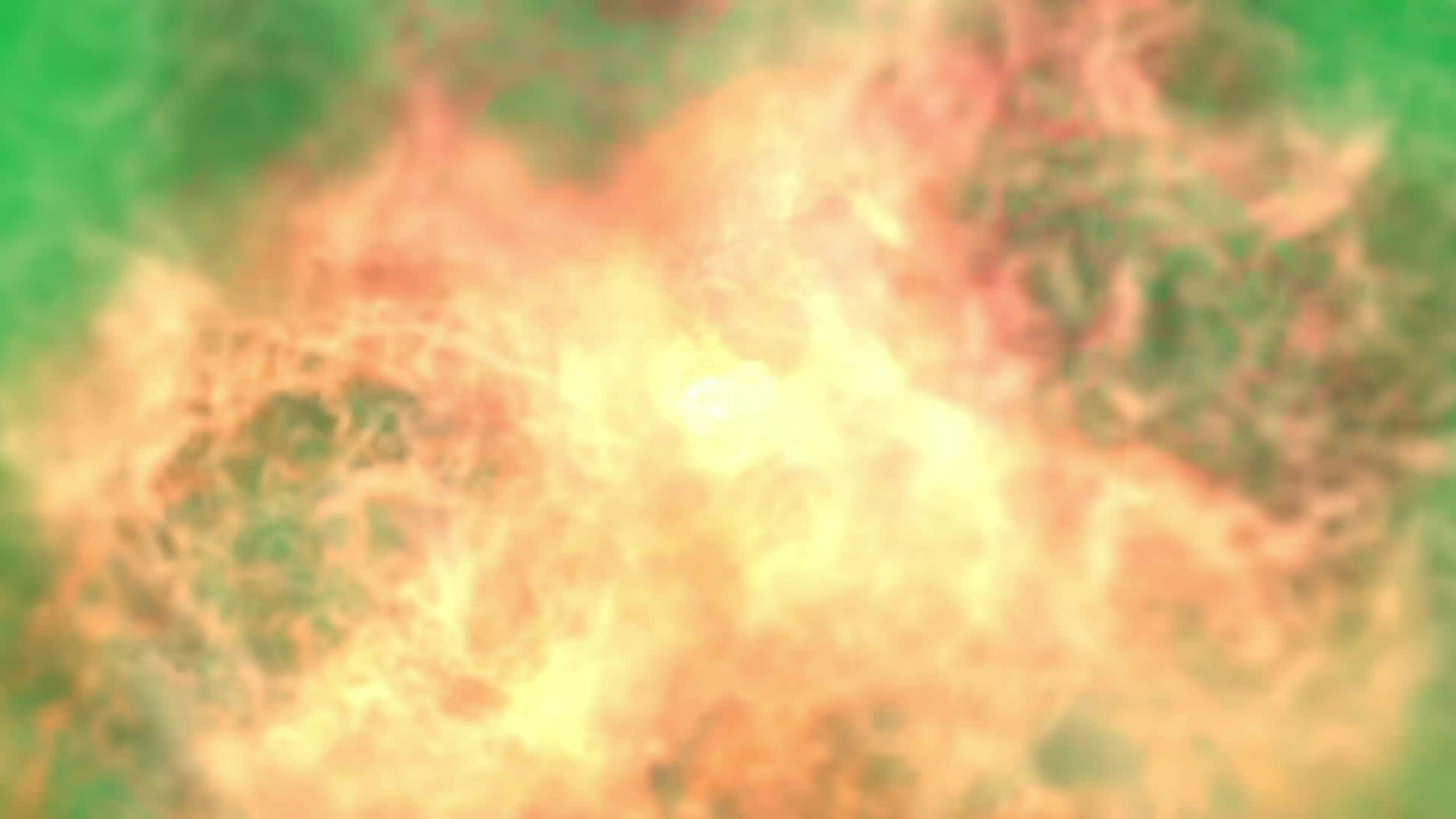 Bomb blast large fire explosion transition effect animation on green screen background 31694929