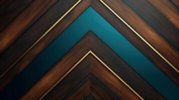 Wood marquetry wall parquet, abstract pattern background, Generative AI illustration photo