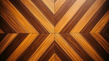 Wood marquetry wall parquet, abstract pattern background, Generative AI illustration photo