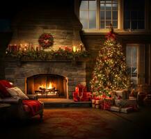 interior capturing the essence of Christmas. AI Generated photo