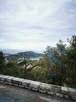 Photo of the breathtaking view of the ocean from a picturesque hilltop