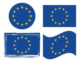 Original and simple Europe national flag EU, Flag of the European Union isolated vector. vector