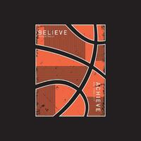 Basketball stylish t-shirt and apparel abstract design. Vector print, typography, poster