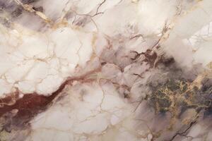 Marble texture light. Marble background with gold red veins. Natural pattern of marble. Luxurious stylish design. Backdrop, ceramic floor and wall tiles, interior, tile wallpaper. AI generated photo