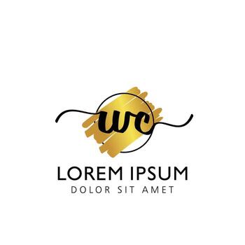 baño inicial escritura oro cepillo modelo diseño vector