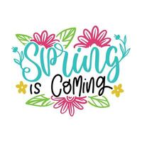 Spring Lettering Quotes vector