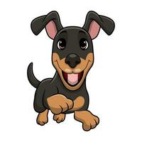 Cute german shepherd dog cartoon on white background vector